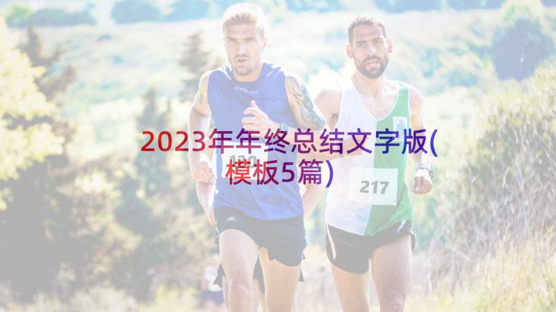 2023年年终总结文字版(模板5篇)