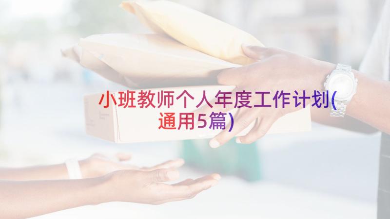 小班教师个人年度工作计划(通用5篇)