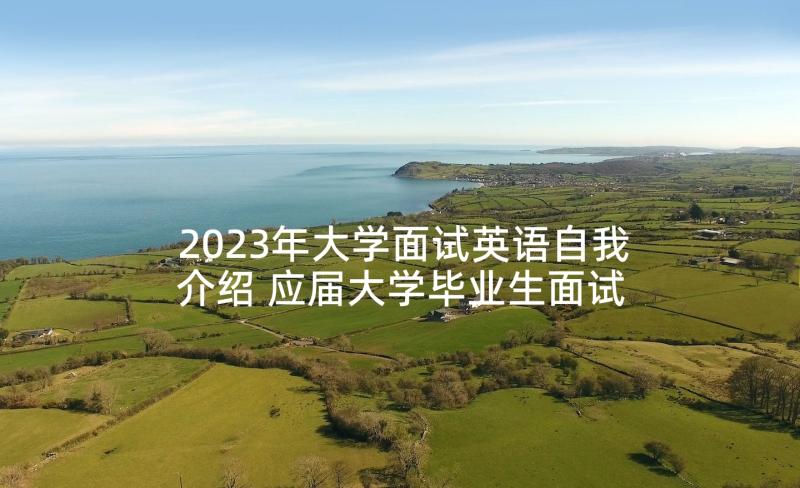 2023年大学面试英语自我介绍 应届大学毕业生面试英语自我介绍(汇总5篇)