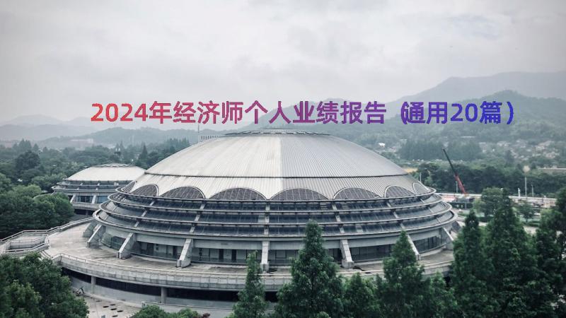 2024年经济师个人业绩报告（通用20篇）