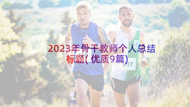 2023年骨干教师个人总结标题(优质9篇)