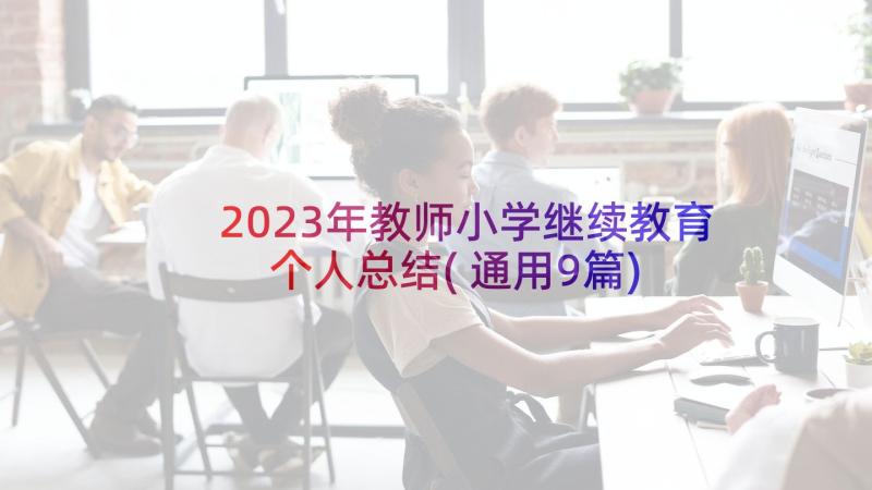 2023年教师小学继续教育个人总结(通用9篇)