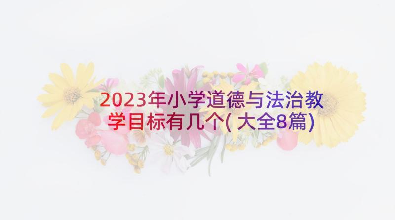 2023年小学道德与法治教学目标有几个(大全8篇)