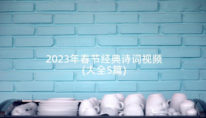 2023年春节经典诗词视频(大全5篇)