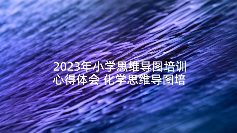 2023年小学思维导图培训心得体会 化学思维导图培训心得体会(汇总5篇)