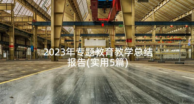 2023年专题教育教学总结报告(实用5篇)