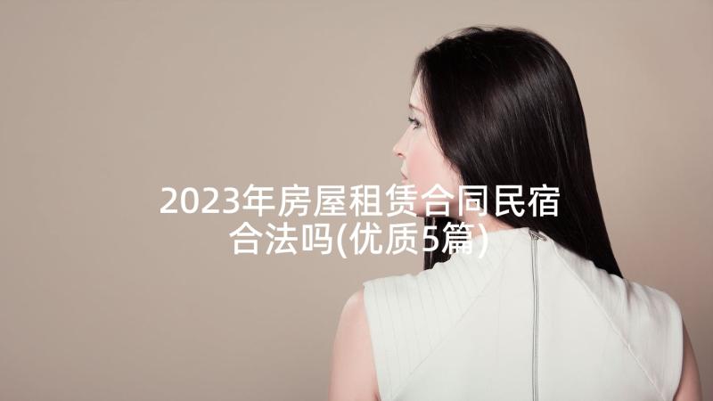 2023年房屋租赁合同民宿合法吗(优质5篇)