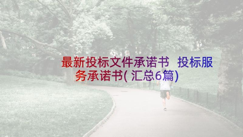 最新投标文件承诺书 投标服务承诺书(汇总6篇)