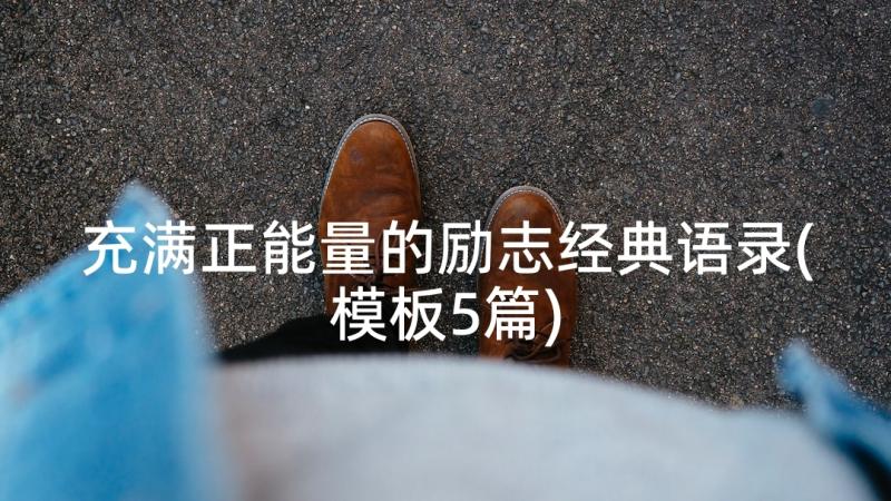 充满正能量的励志经典语录(模板5篇)