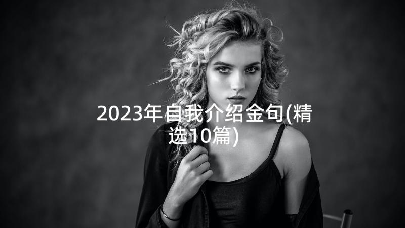 2023年自我介绍金句(精选10篇)