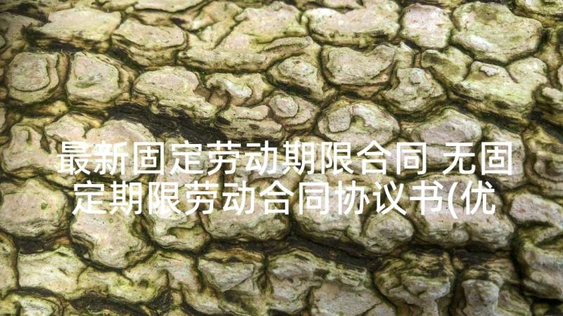 最新固定劳动期限合同 无固定期限劳动合同协议书(优质5篇)