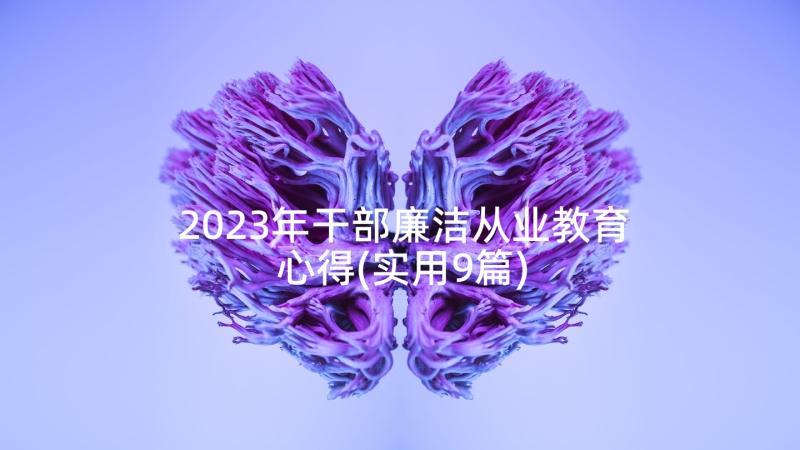 2023年干部廉洁从业教育心得(实用9篇)