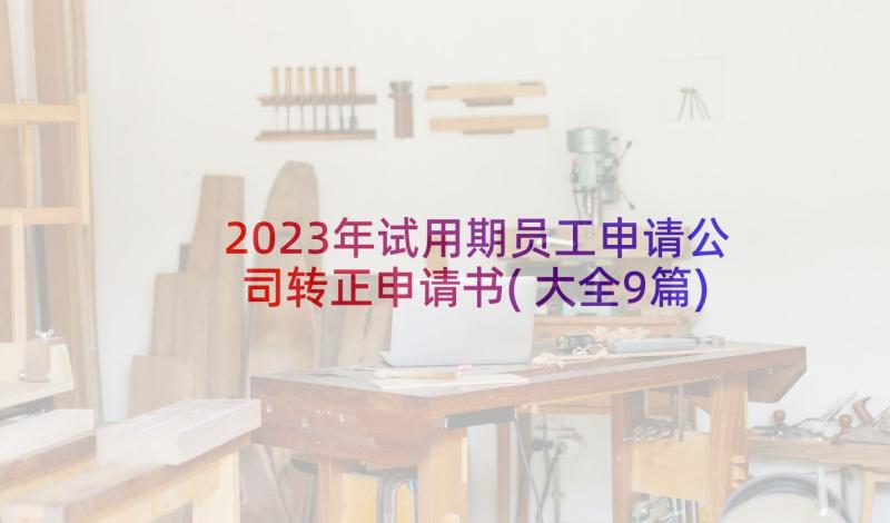 2023年试用期员工申请公司转正申请书(大全9篇)