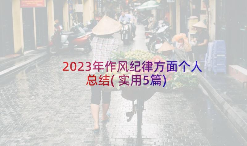 2023年作风纪律方面个人总结(实用5篇)