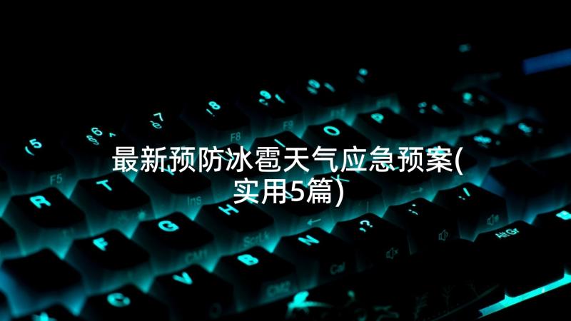 最新预防冰雹天气应急预案(实用5篇)