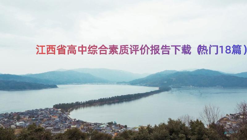 江西省高中综合素质评价报告下载（热门18篇）