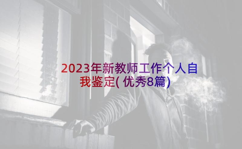 2023年新教师工作个人自我鉴定(优秀8篇)