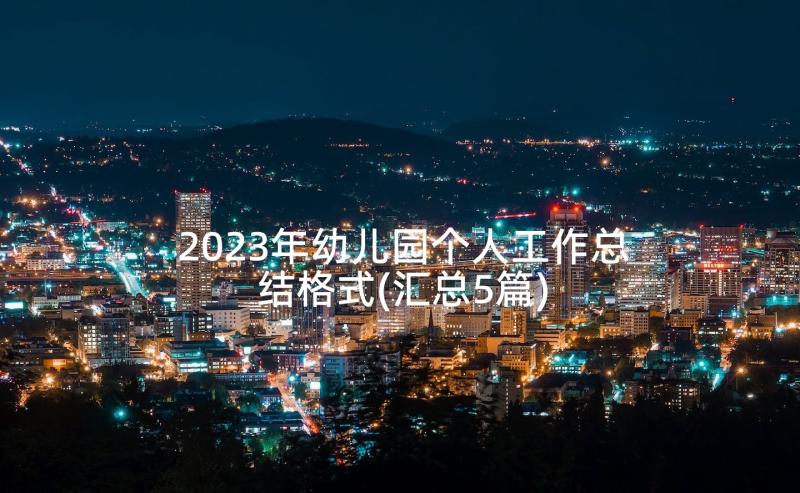 2023年幼儿园个人工作总结格式(汇总5篇)