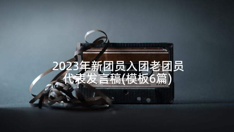 2023年新团员入团老团员代表发言稿(模板6篇)