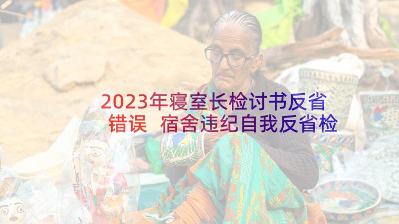 2023年寝室长检讨书反省错误 宿舍违纪自我反省检讨书(精选5篇)