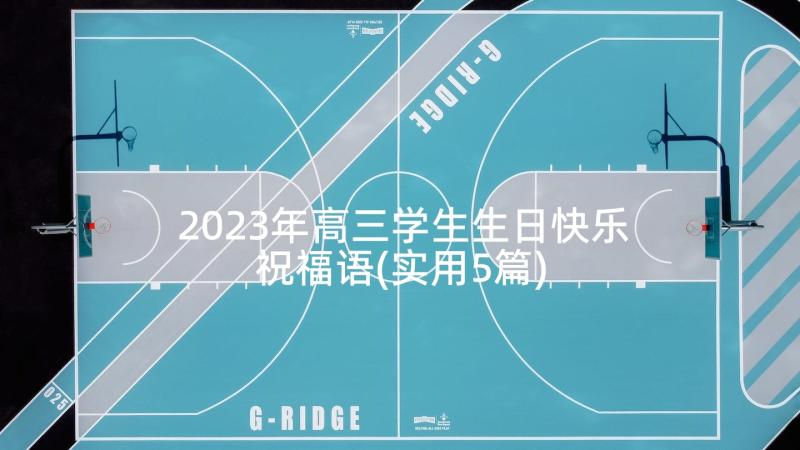 2023年高三学生生日快乐祝福语(实用5篇)