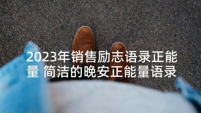 2023年销售励志语录正能量 简洁的晚安正能量语录(汇总9篇)