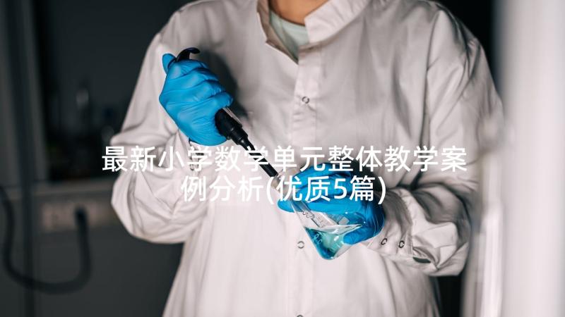 最新小学数学单元整体教学案例分析(优质5篇)