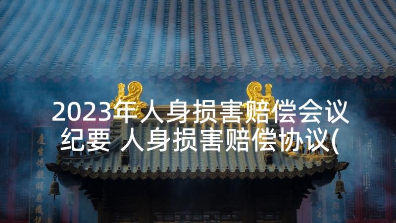 2023年人身损害赔偿会议纪要 人身损害赔偿协议(实用7篇)