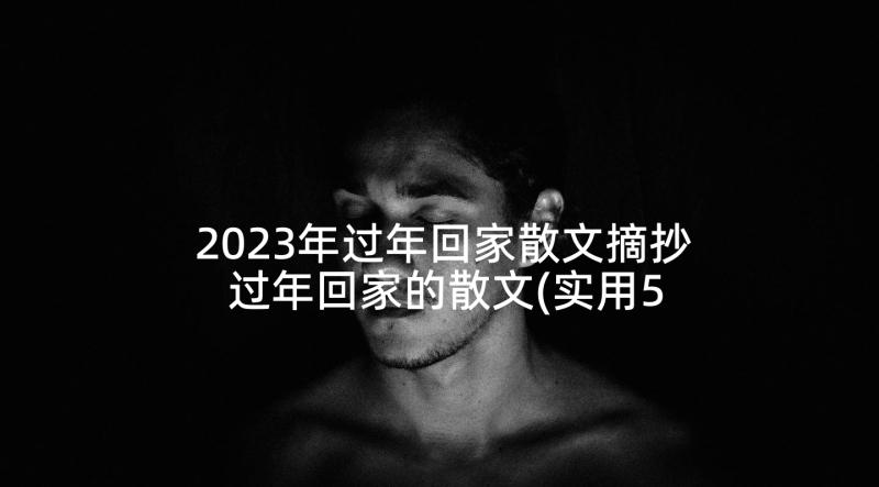 2023年过年回家散文摘抄 过年回家的散文(实用5篇)