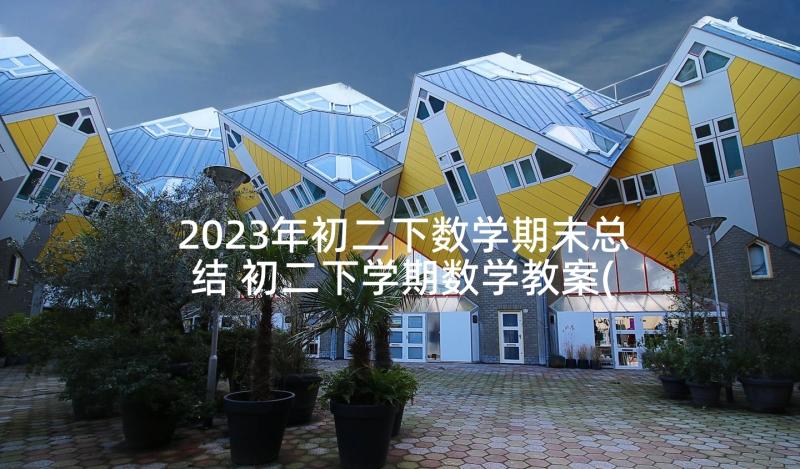 2023年初二下数学期末总结 初二下学期数学教案(优秀8篇)