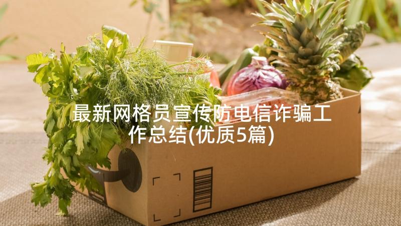 最新网格员宣传防电信诈骗工作总结(优质5篇)