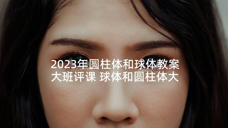 2023年圆柱体和球体教案大班评课 球体和圆柱体大班数学教案(模板5篇)