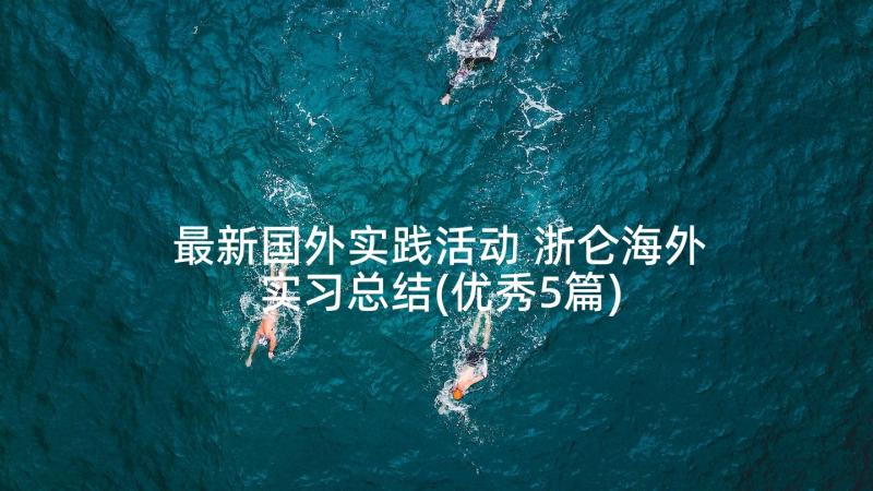 最新国外实践活动 浙仑海外实习总结(优秀5篇)