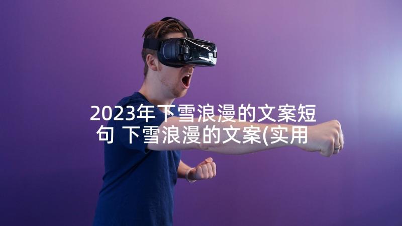 2023年下雪浪漫的文案短句 下雪浪漫的文案(实用5篇)