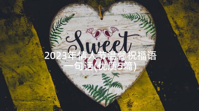 2023年情人节温馨祝福语一句话(优质5篇)