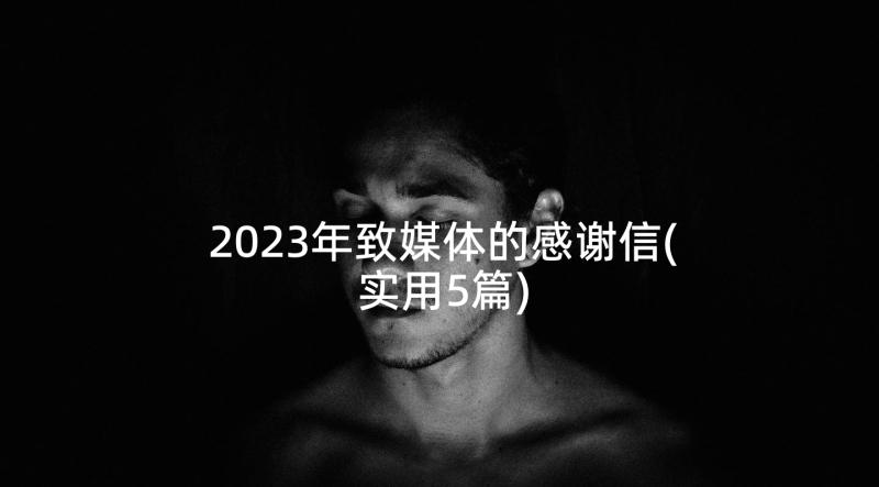 2023年致媒体的感谢信(实用5篇)