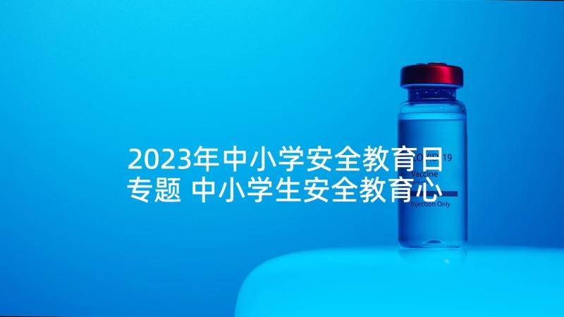 2023年中小学安全教育日专题 中小学生安全教育心得体会(模板9篇)