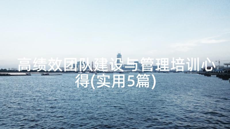 高绩效团队建设与管理培训心得(实用5篇)