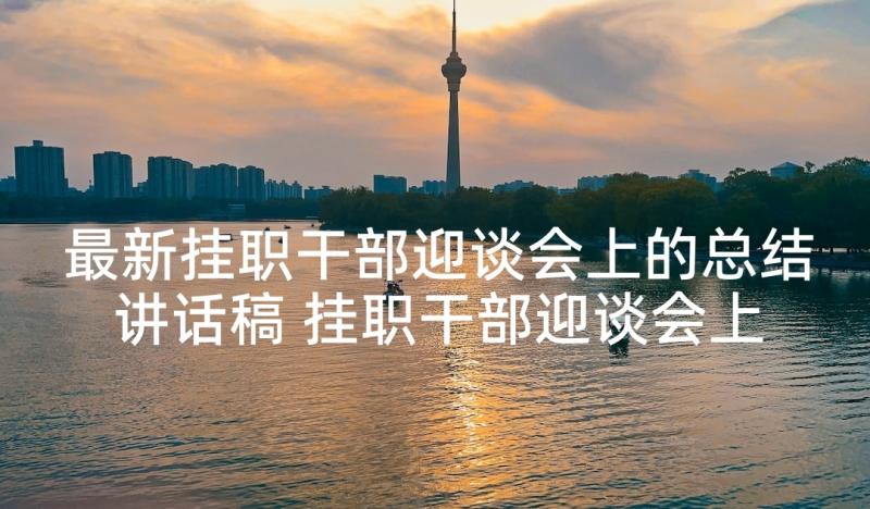 最新挂职干部迎谈会上的总结讲话稿 挂职干部迎谈会上的总结讲话(优质5篇)