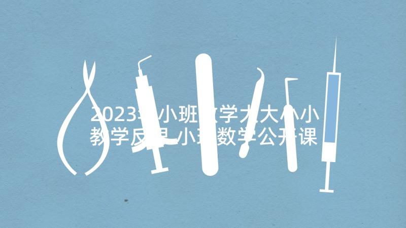 2023年小班数学大大小小教学反思 小班数学公开课种树教案(优质5篇)