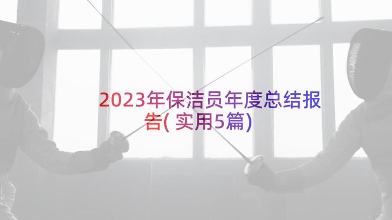 2023年保洁员年度总结报告(实用5篇)