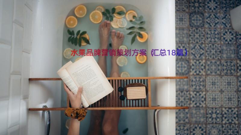 水果品牌营销策划方案（汇总18篇）