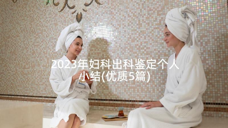 2023年妇科出科鉴定个人小结(优质5篇)