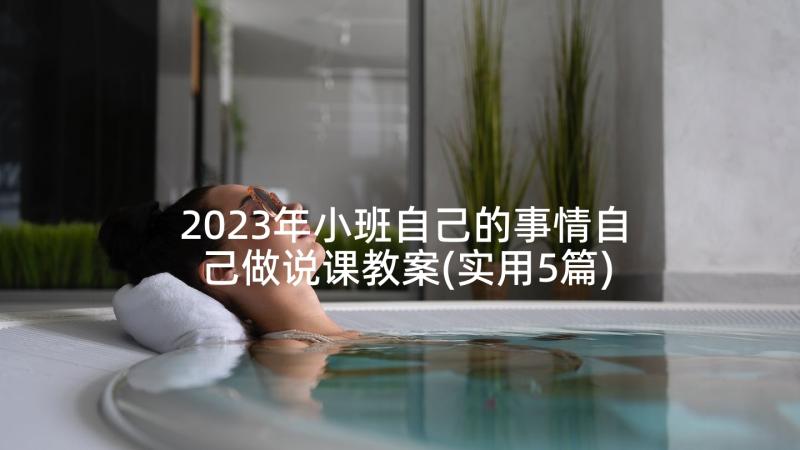 2023年小班自己的事情自己做说课教案(实用5篇)