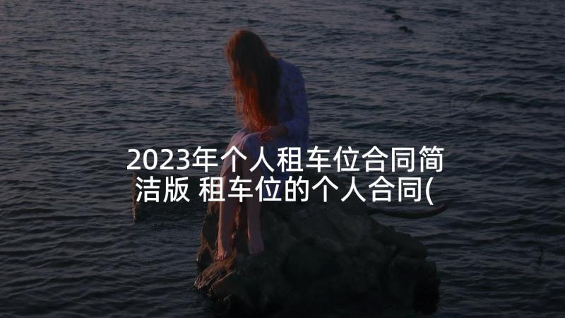 2023年个人租车位合同简洁版 租车位的个人合同(优质5篇)