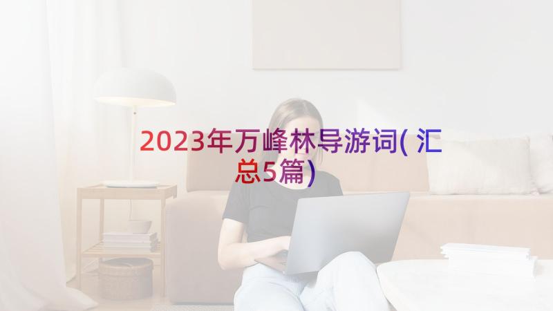 2023年万峰林导游词(汇总5篇)