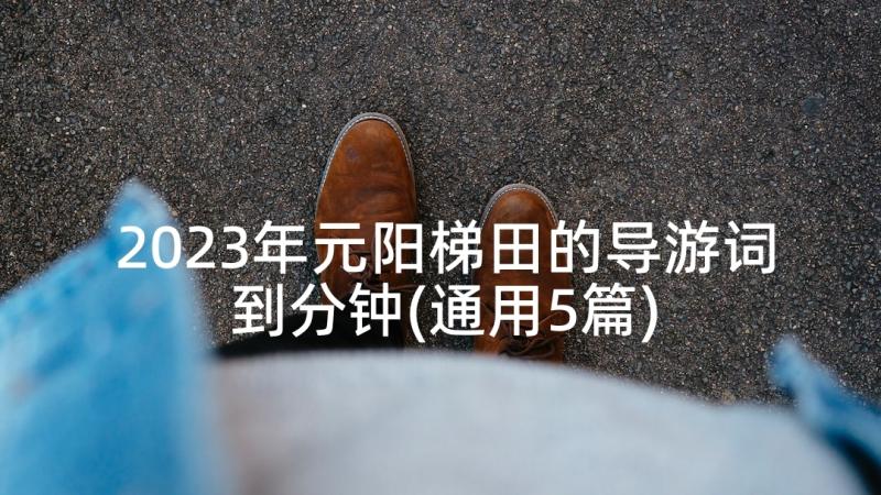 2023年元阳梯田的导游词到分钟(通用5篇)