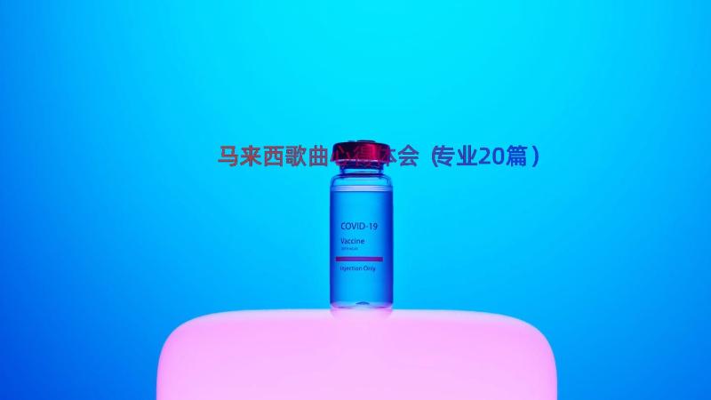 马来西歌曲心得体会（专业20篇）