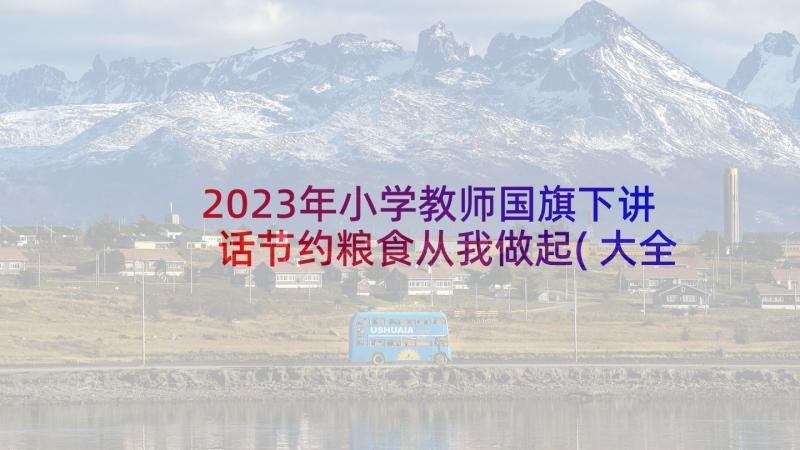 2023年小学教师国旗下讲话节约粮食从我做起(大全7篇)