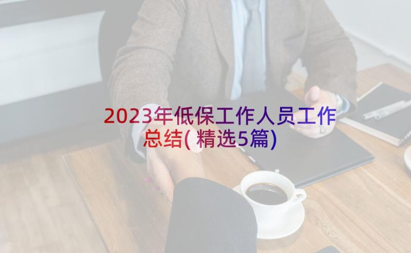 2023年低保工作人员工作总结(精选5篇)